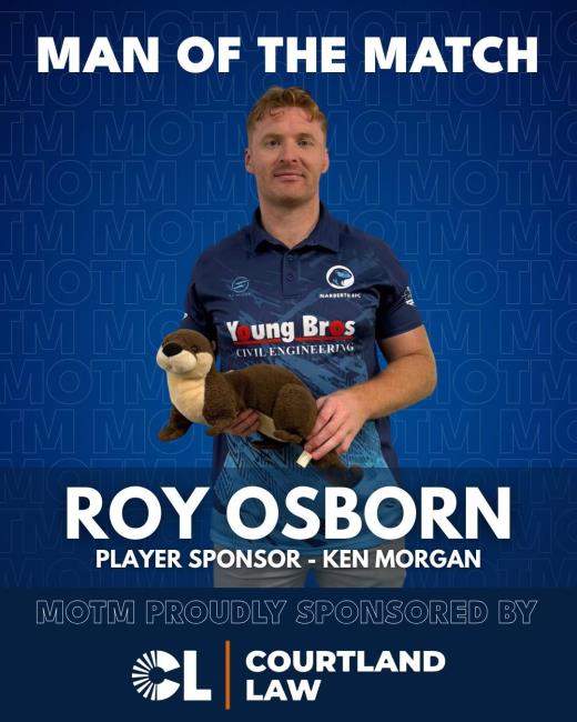 Roy Osborne - man of the match for Narberth at Stradey Park Roy Osborne - man of the match for Narberth at Stradey Park